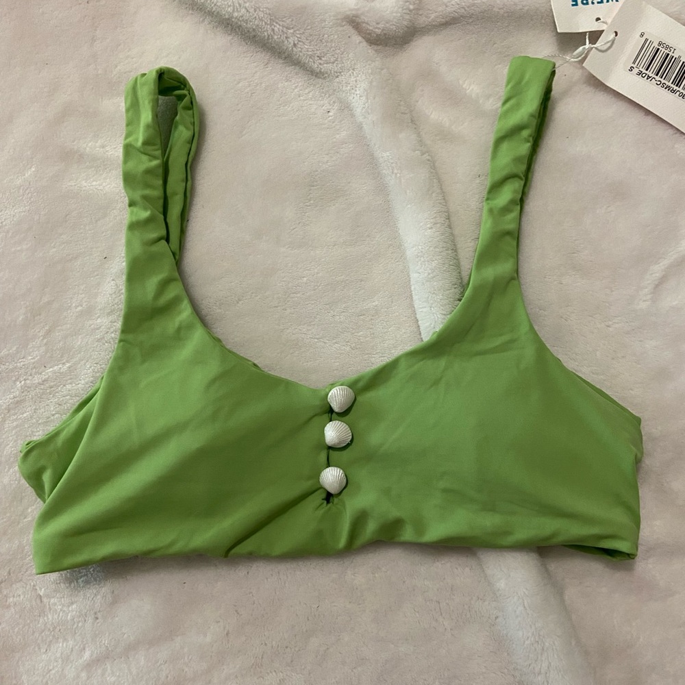 Dippin Daisys Green Shell Bikini Top